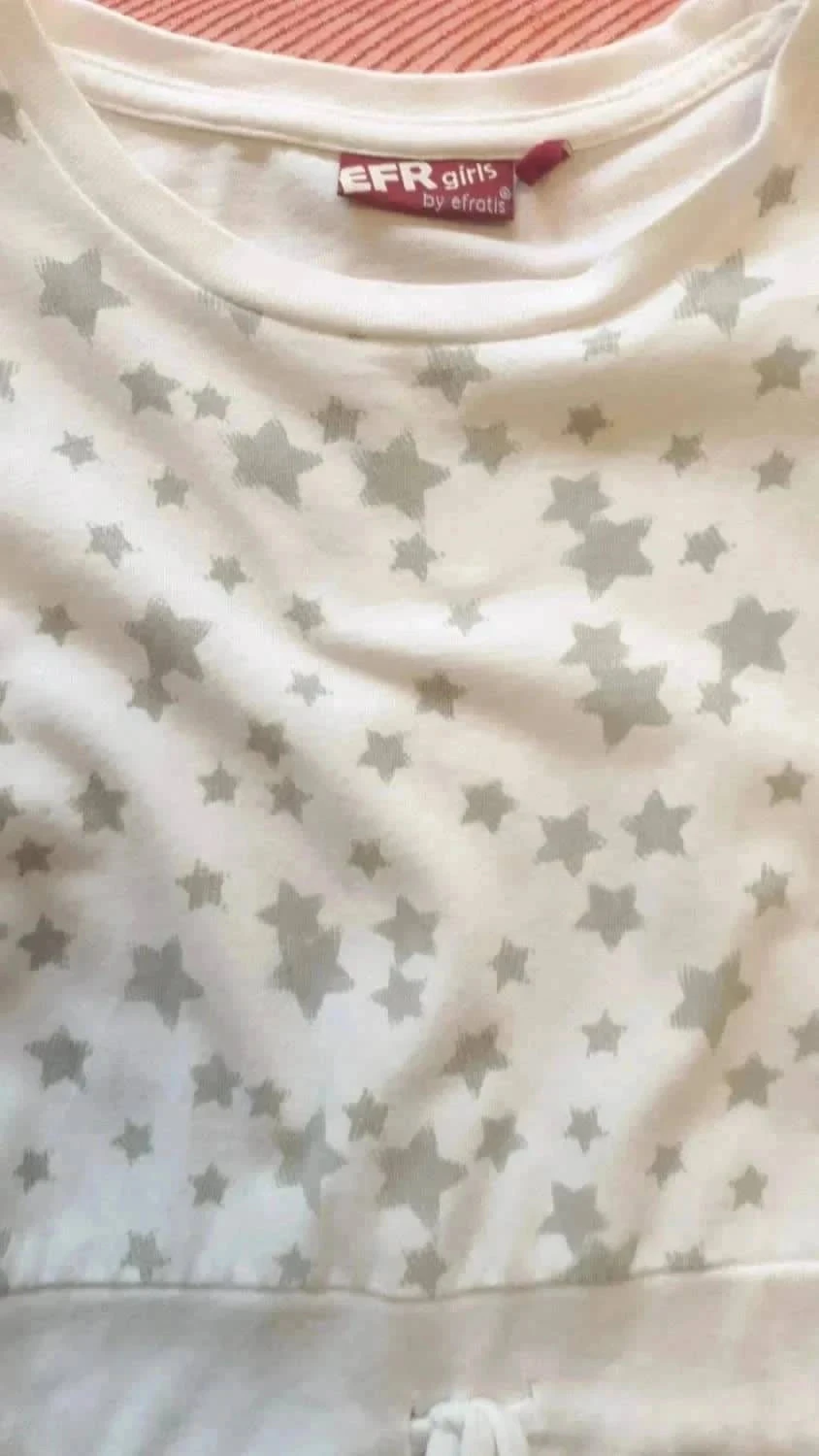 Witte gestippelde tuniek voor 5-jarigen – photo 9